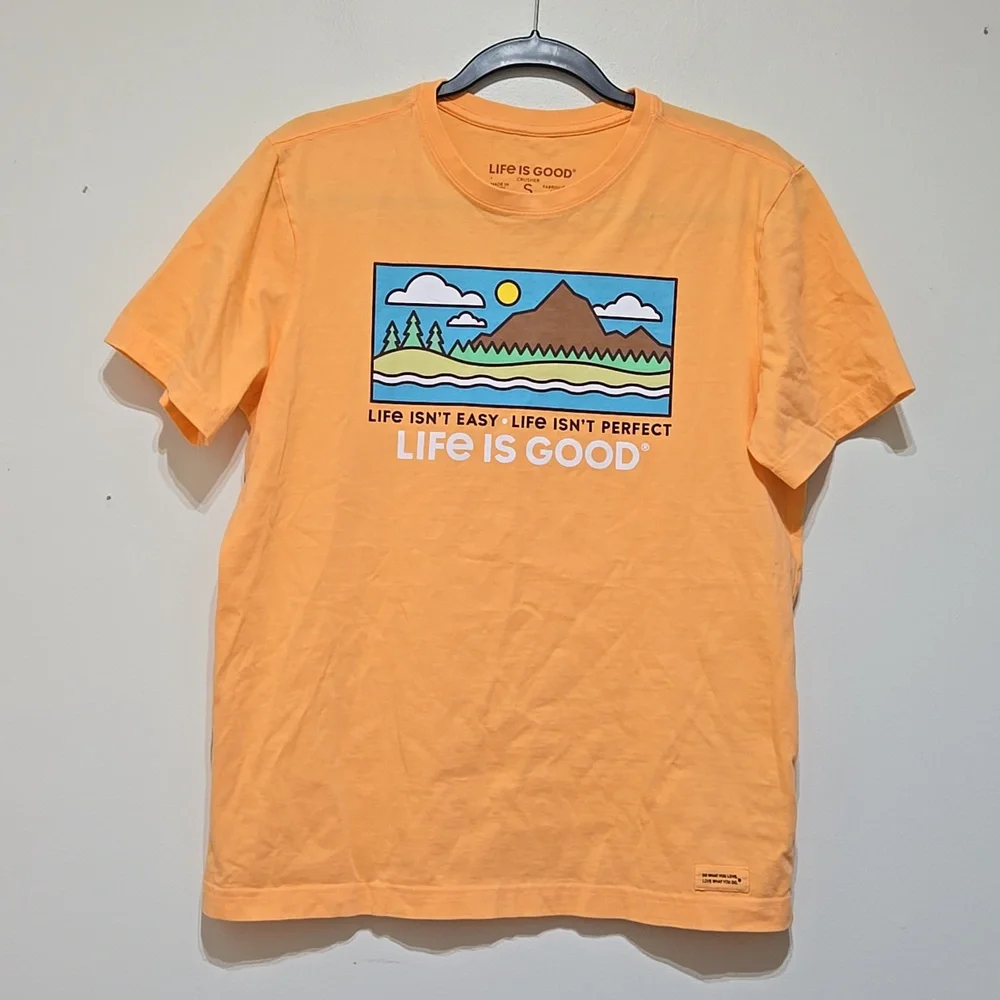 Life Is Good Life Isn't Easy Men's Crusher Short Sleeve Tee